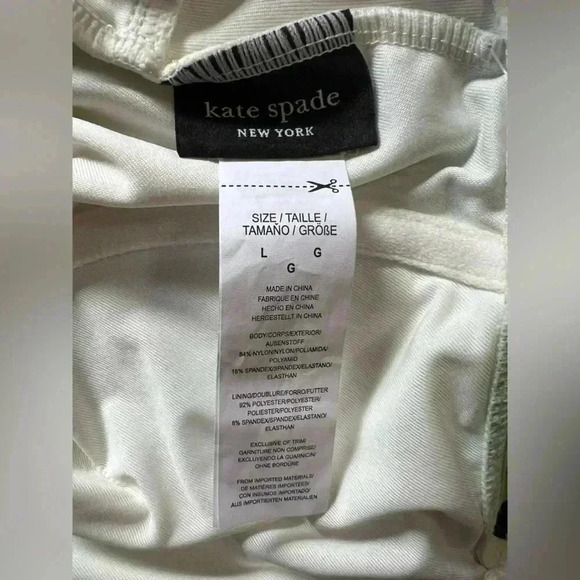 NWT Kate Spade Women’s Ivory Lemon One-Piece Swimsuit - Size Large - Picture 6 of 6